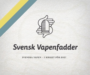 Puff för kampanjen "Vapenfadder": Svenska vapen - i kriget för dig